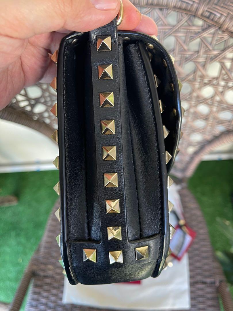 Valentino Leather Rockstud Saddle Crossbody Bag