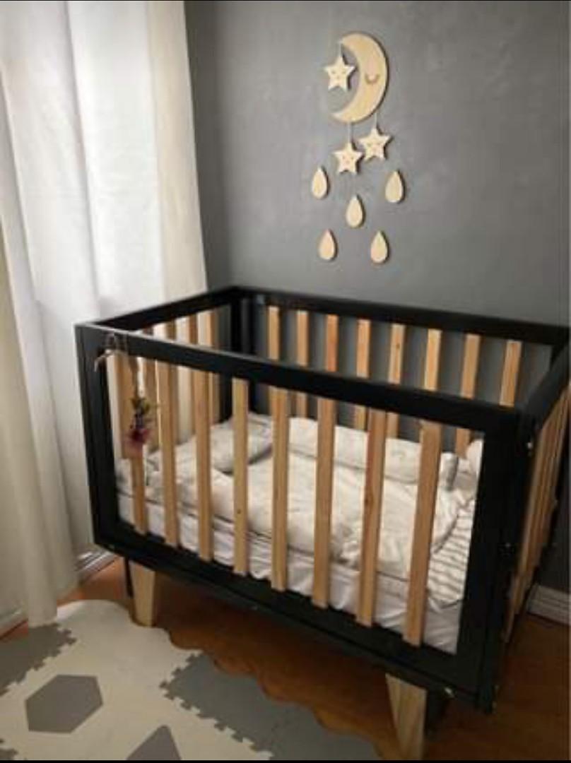 Handmade wood 2024 crib