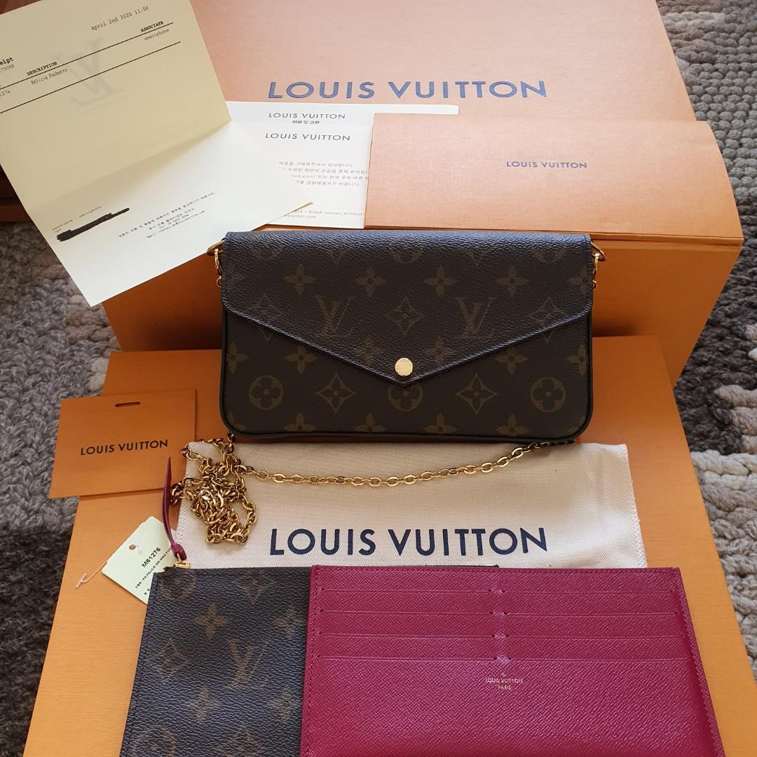 Authentic Louis Vuitton LV Damier Azur Felicie Pochette, Luxury, Bags &  Wallets on Carousell