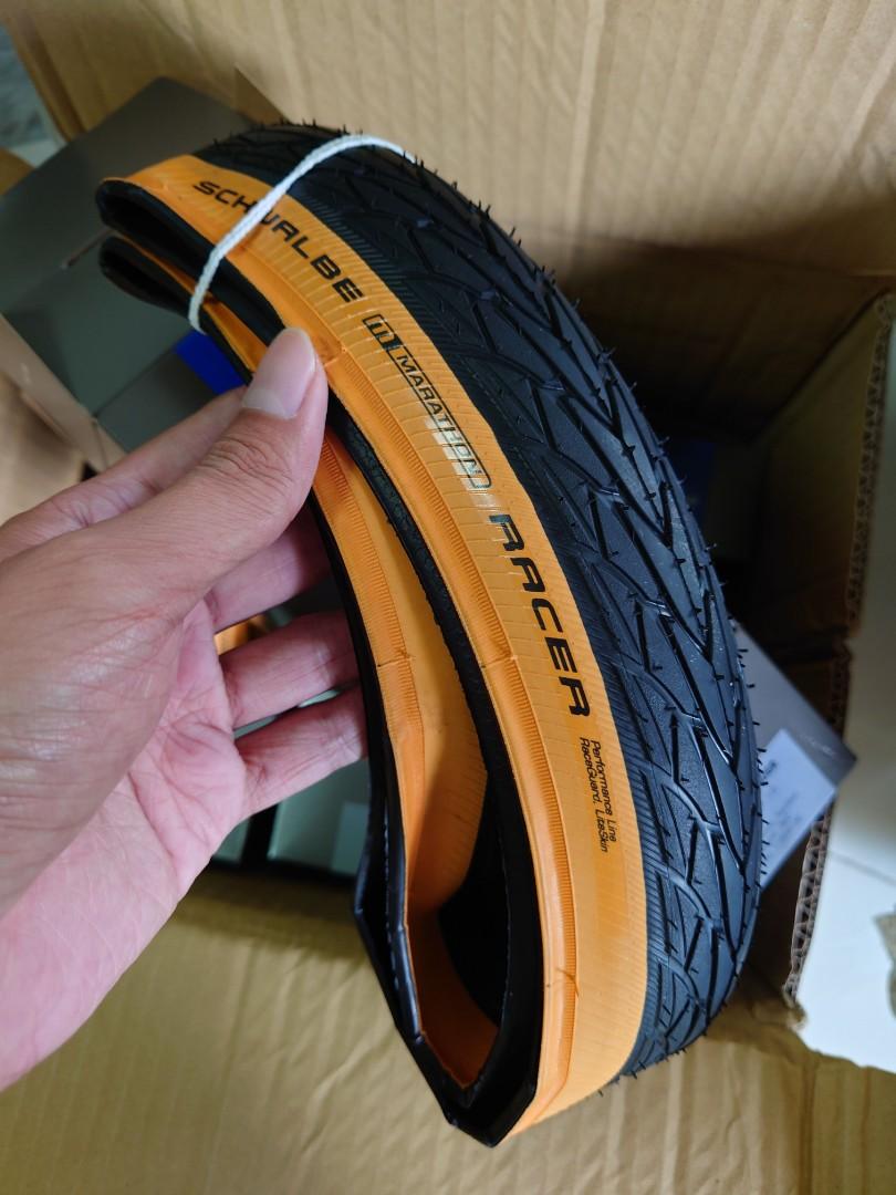 16 Schwalbe Marathon Racer Tan Wall 35 349 Tyre for Brompton Pikes 3sixty Gust Litepro