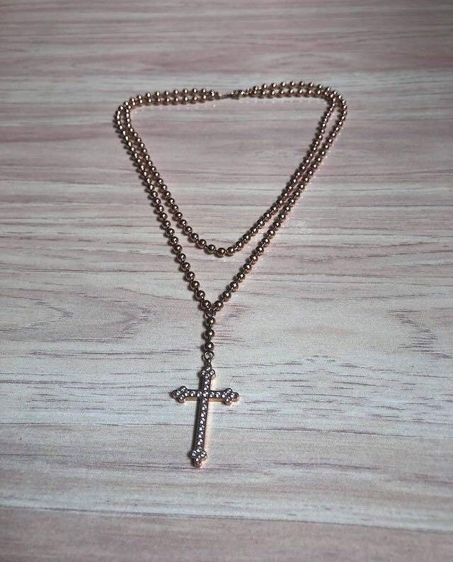 Gold plated hot sale cross pendant