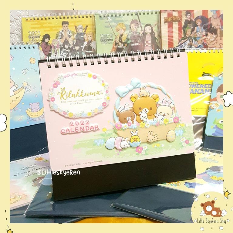 22 Character Calendar Rilakkuma San X Coro Coro Coronya Lts Little Twin Star Kanahei Demon Slayer One Piece Sanrio Disney Princess Toy Story Minions Stitch Winnie The Pooh Snoopy Hobbies Toys