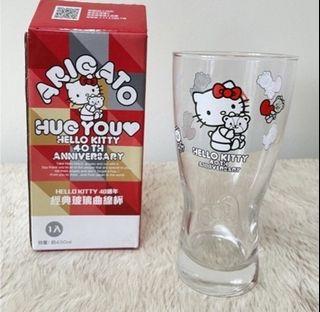 7-11 統一便利商店《HELLO KITTY40週年 經典玻璃曲線杯》