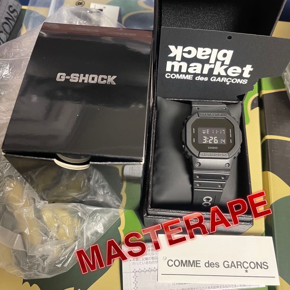 東京限定CDG Black Market 2021 x Casio G-Shock, 男裝, 手錶及配件
