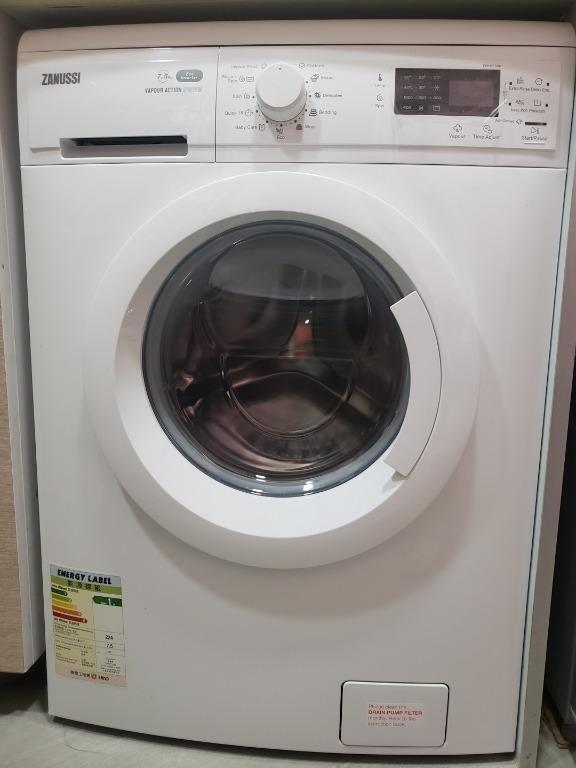 近乎全新Zanussi 金章ZWH71046 7.5公斤1000轉前置式洗衣機, 家庭電器 