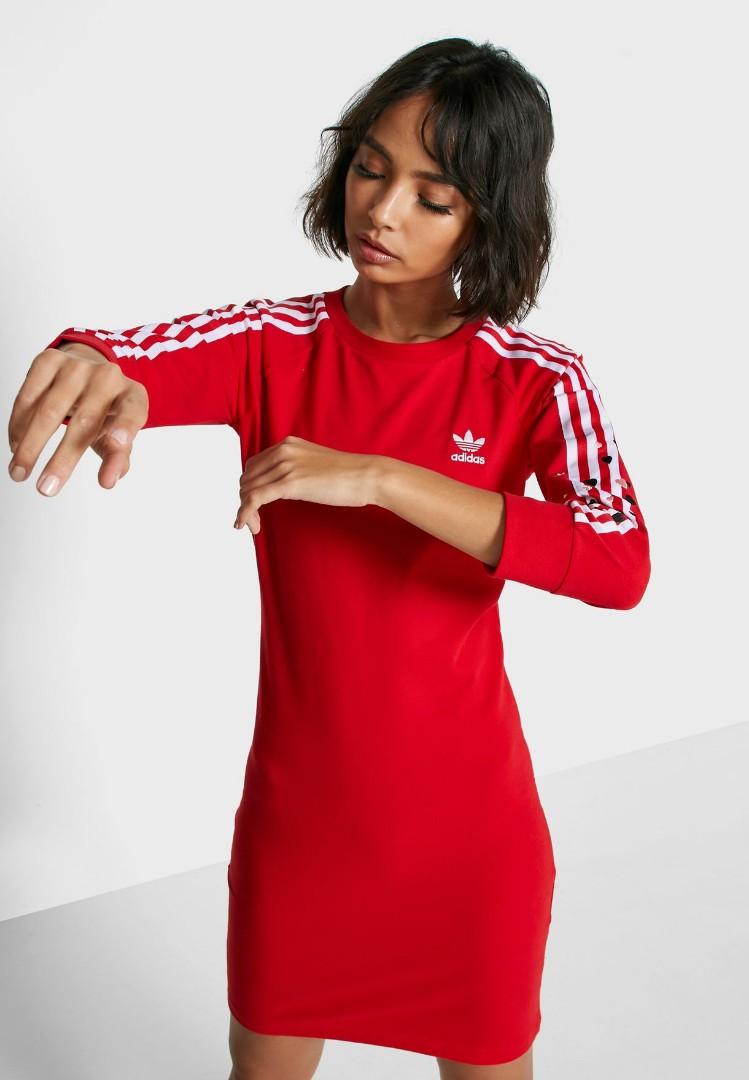 Red new arrivals adidas dress