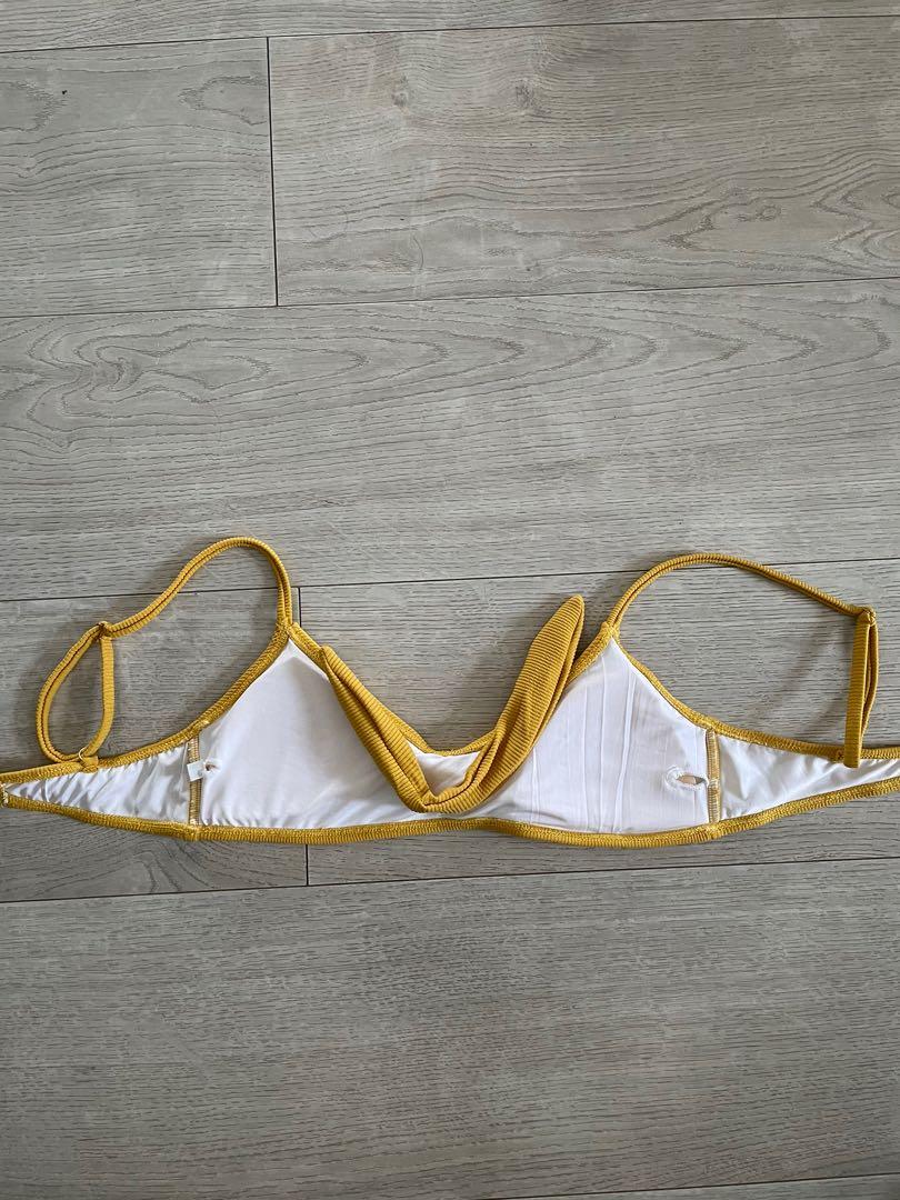 Alba Manila Yellow Bikini (Knot Top + string bikini), Women's Fashion