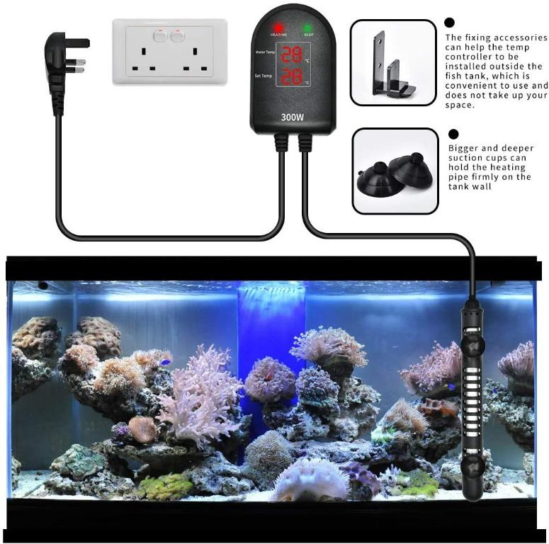 Aquarium Heater 300W With External Led Digital Temperature Controller