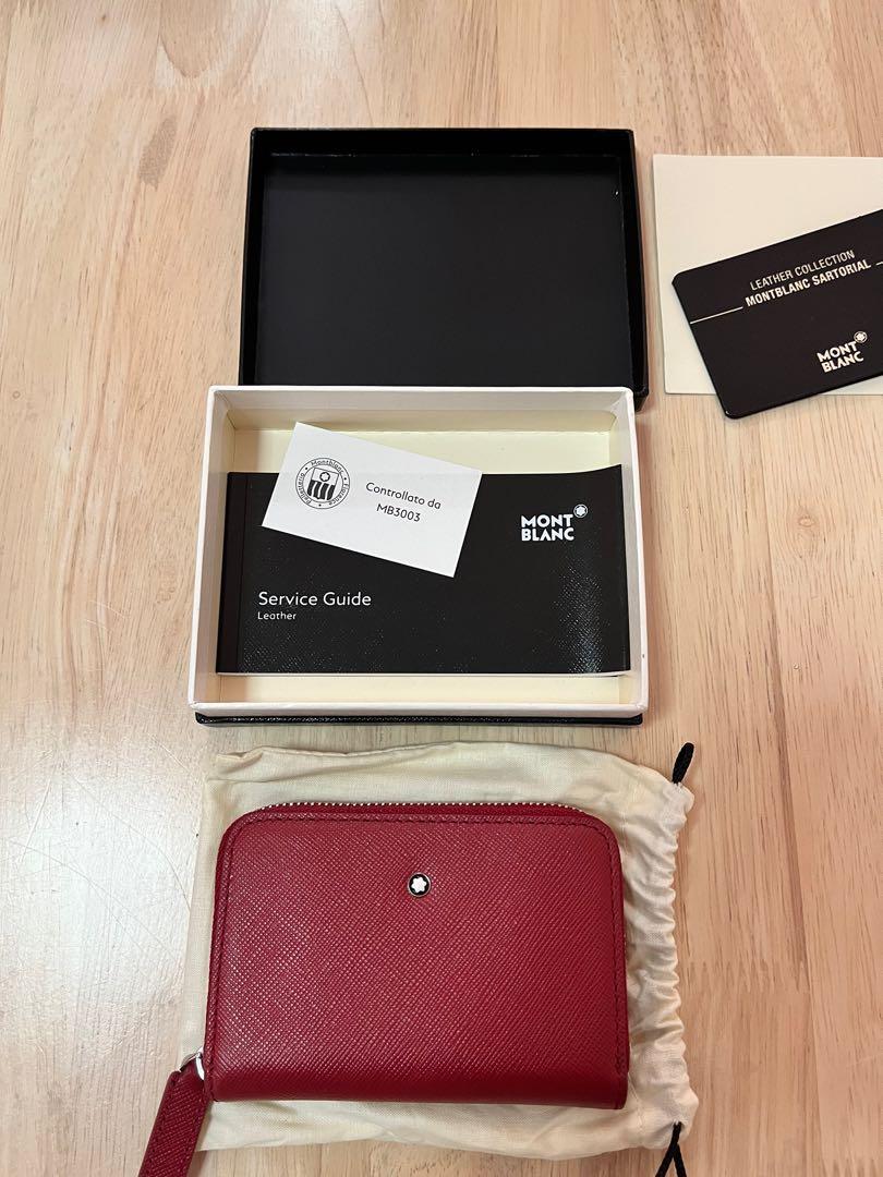 Authentic Mont Blanc Coin Case Zip Around, Luxury, Bags & Wallets on Carousell