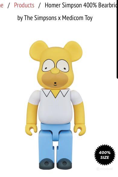 Bearbrick homer simpson discount 400