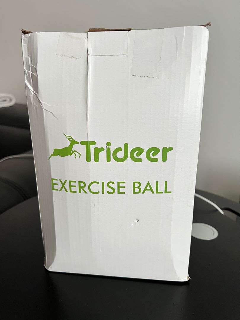 Brand New Trideer Exercise Ball (65cm) with inflation pump, Sports