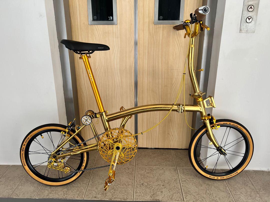 Brompton brompnot all gold parts external 3 speed wheelset 16 349 aceoffix