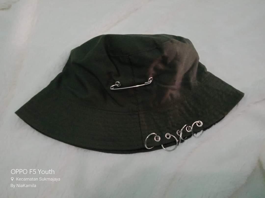 bucket hat ring army, Fesyen Wanita 