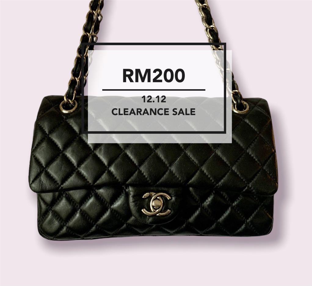 Chanel Double Flap Medium Classic Black Lambskin Leather Bag Silver Hardware With Datecode Serial Number