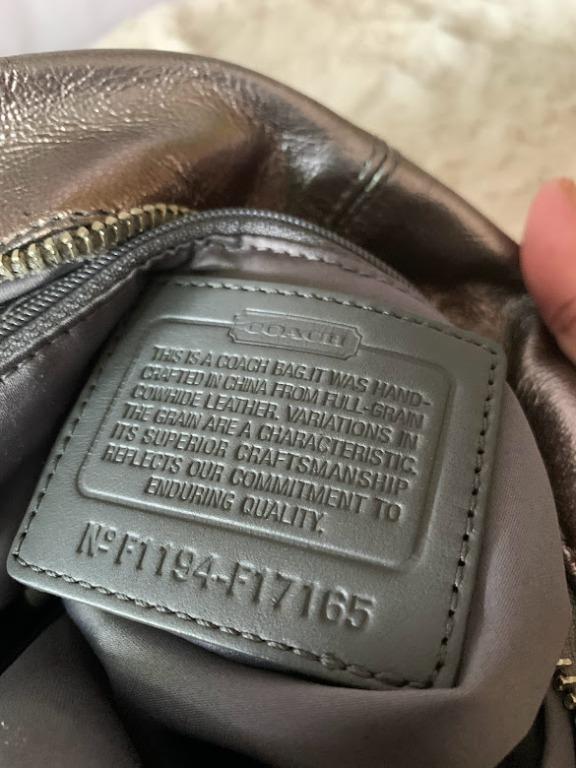 Coach pewter purse sale