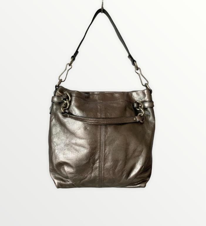 Coach pewter purse hotsell