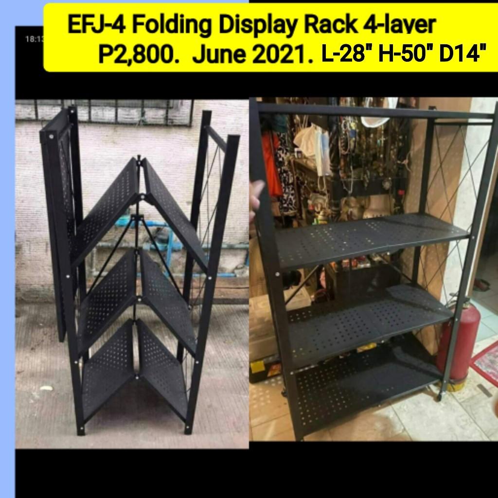 EFJ-4 Folding Metal Layer Rack 4 layer., Furniture & Home Living ...