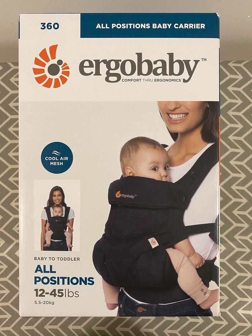 Ergobaby 360 All Position Baby Carrier Cool Air Mesh Onyx Black