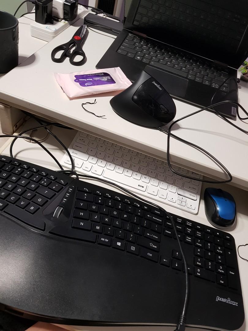 Ergonomic Keyboard Vertical Mouse, Computers & Tech, Parts