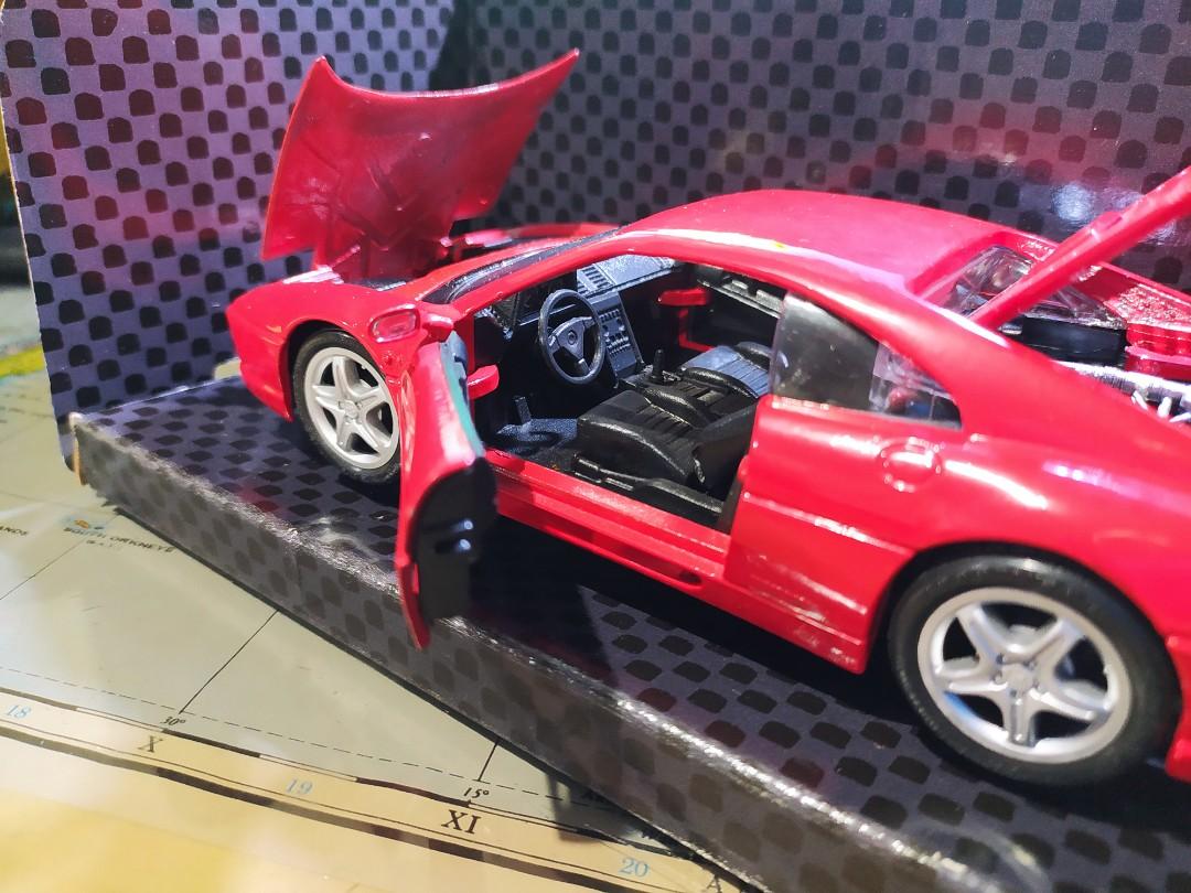 Ferrari F355 (1995) Maisto (Category: Vehicle & Diecast Models) located in Quezon City. Submitted by swiftbird_acaae2 (Listing ID 1127825751, Image 3). Description: Ferrari F355 (1995) Maisto with box & platform in good condition No issue Displayed unit never played Scale: 1:24 Material: die cast metal & plastic Dimension: 7 x 3 x 1.75" 👉Open to offers.