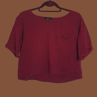 Forever 21 maroon cropped top