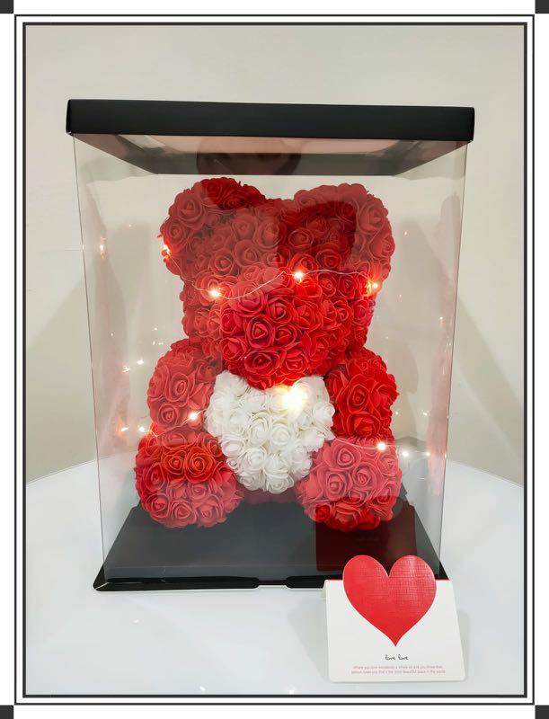 rose bear heart