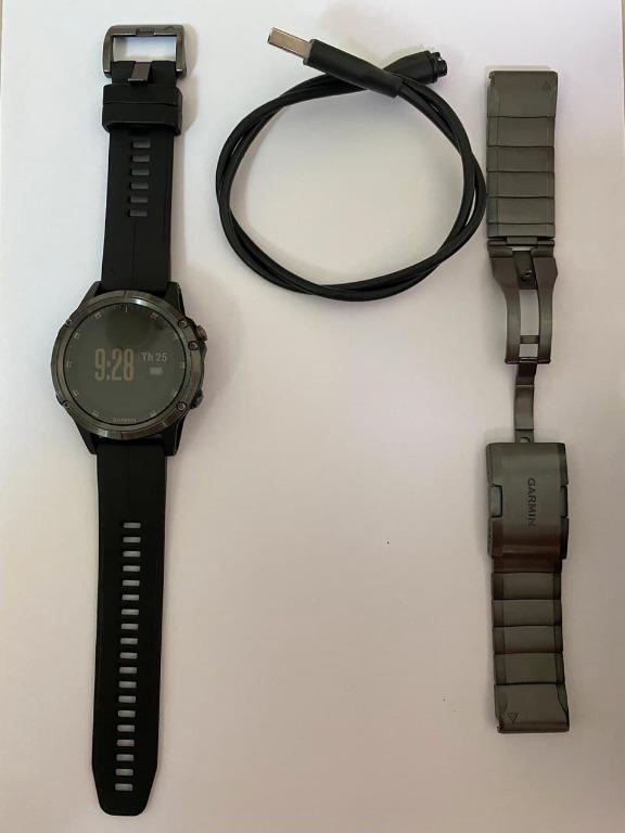 Garmin fenix 5x plus sapphire carbon gray dlc titanium with dlc new arrivals titanium band