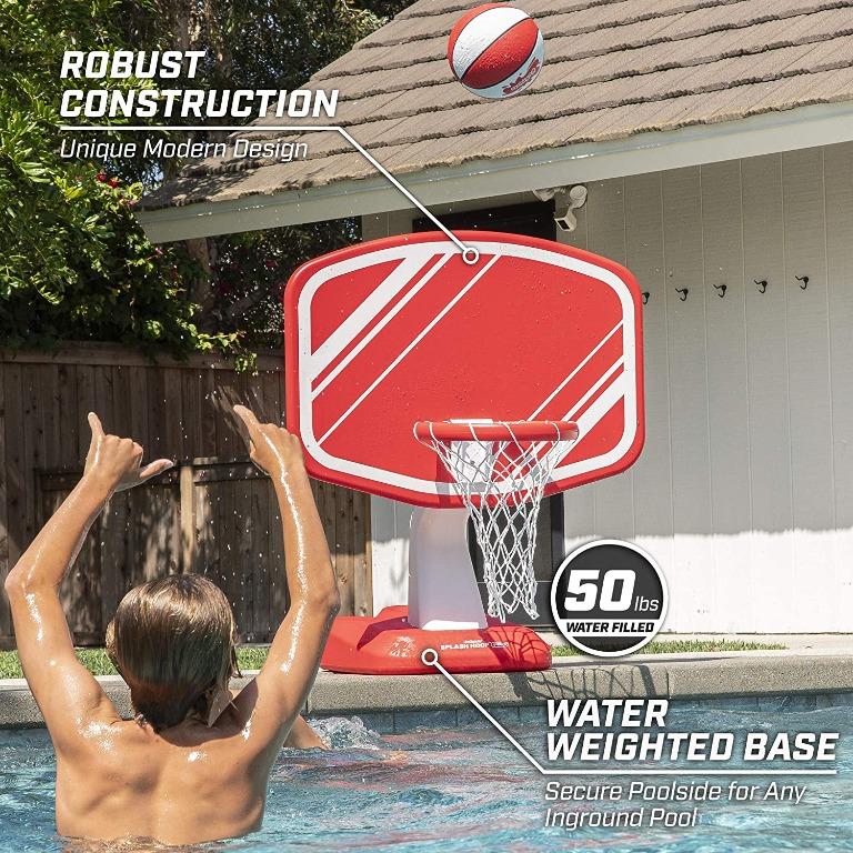 GoSports Splash Hoop PRO Swimming Pool Basketball Game, Includes