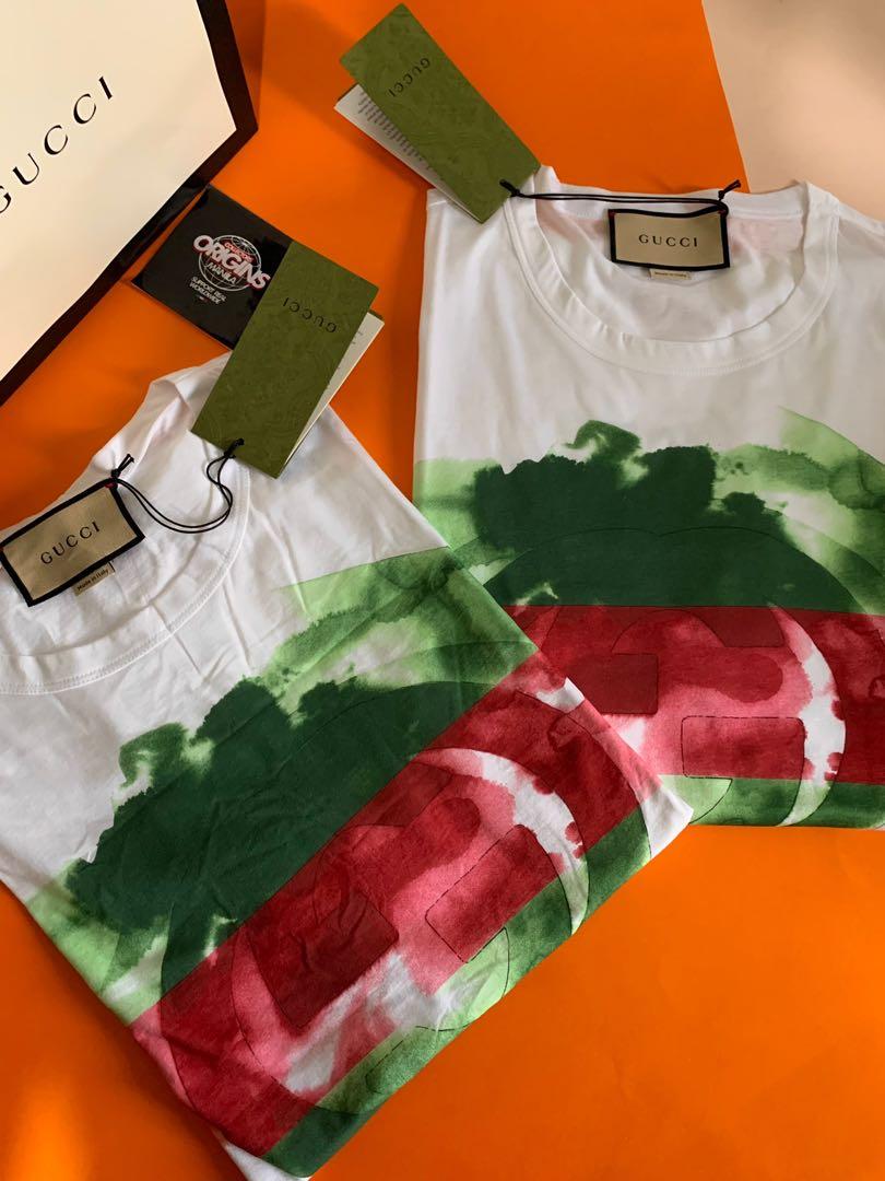 Gucci Tshirt Watercolor Men s Fashion Tops Sets Tshirts