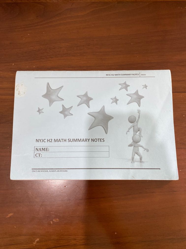 H2 Math Summary Notes NYJC, Hobbies & Toys, Books & Magazines ...