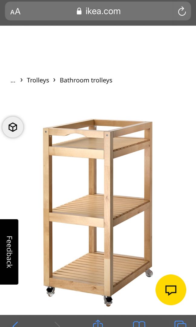 IKEA wooden rack shelf, Furniture & Home Living, Furniture, Shelves, & Racks on Carousell