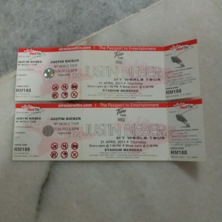 Bieber ticket justin malaysia Justin Bieber