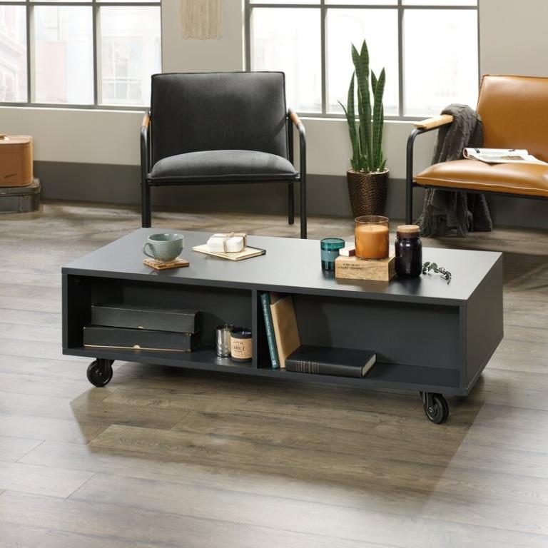 Loehr Wheel Coffee Table with Storage, 傢俬＆家居, 傢俬, 桌子 Carousell