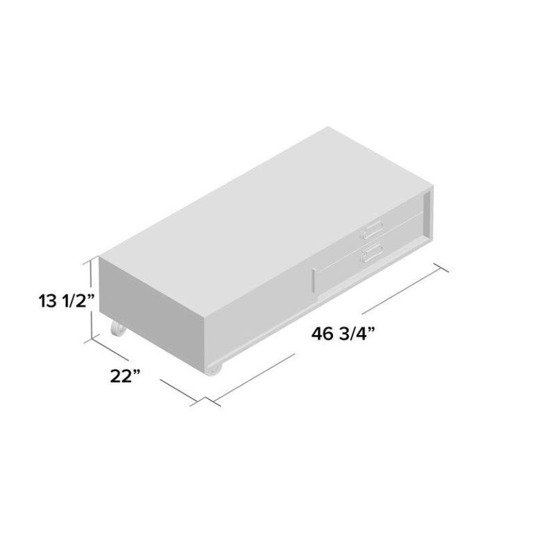Loehr Wheel Coffee Table with Storage, 傢俬＆家居, 傢俬, 桌子 Carousell