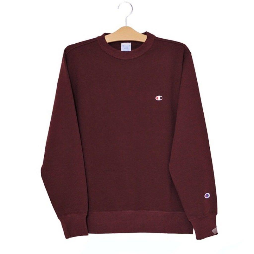 Maroon Champion sweatshirt Men s Fashion Coats Jackets and