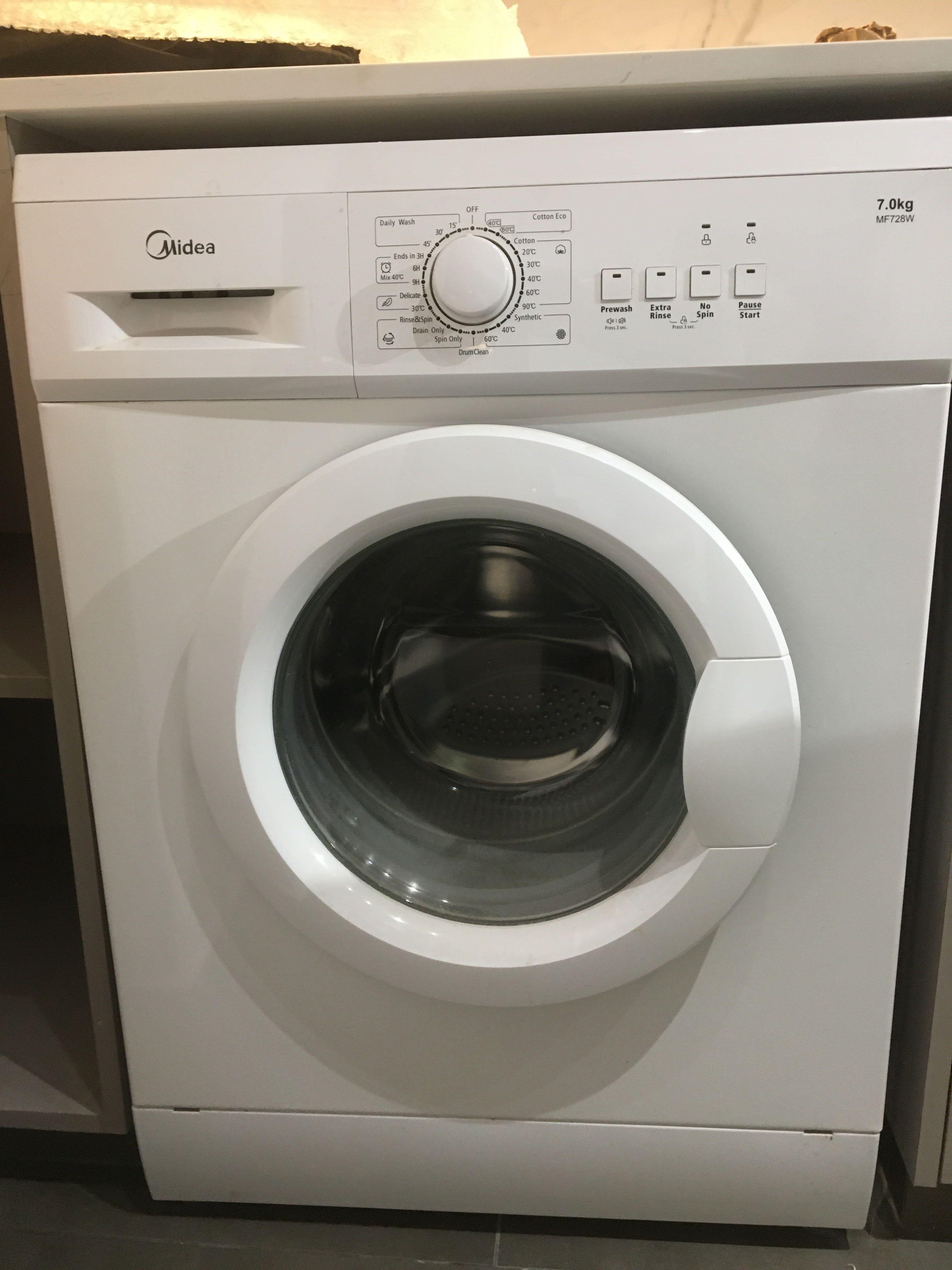 Midea washing machine and dryer set, TV & Home Appliances, Washing Machines and Dryers on Carousell