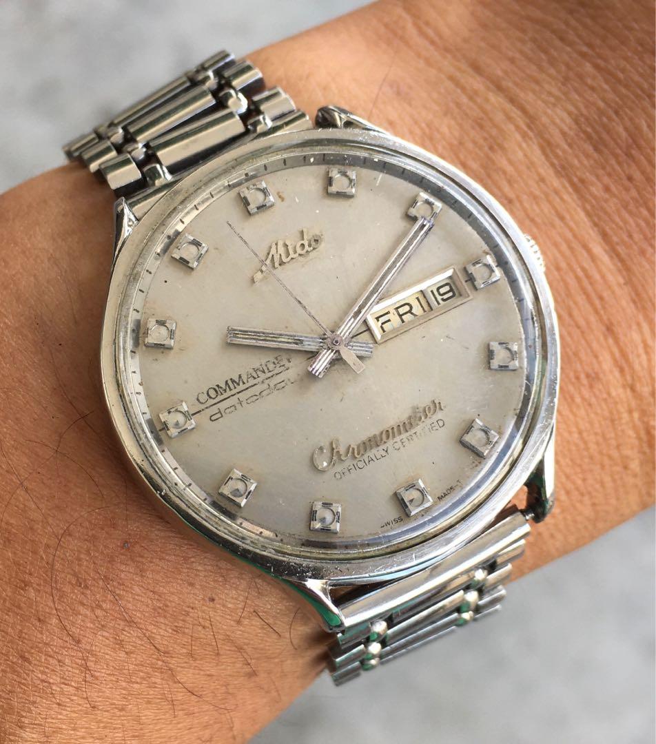 Mido commander deals chronometer officially certified