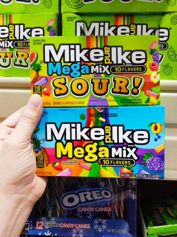 Mike and Ike Mega Mix 10 Flavors Chewy Assorted/Sour Fruit ...
