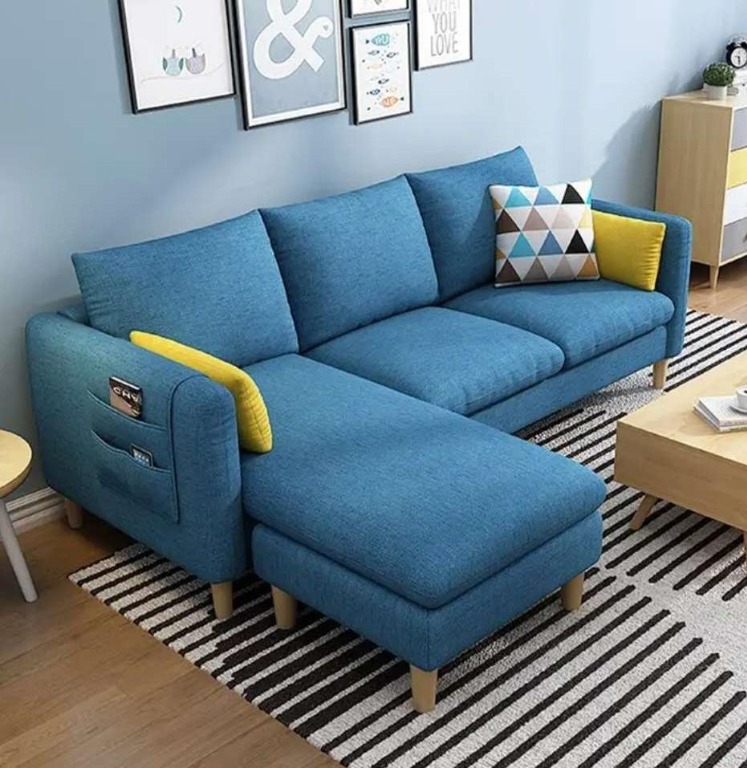 Minimalist L-Shaped Sofa, Furniture & Home Living, Furniture, Sofas On  Carousell