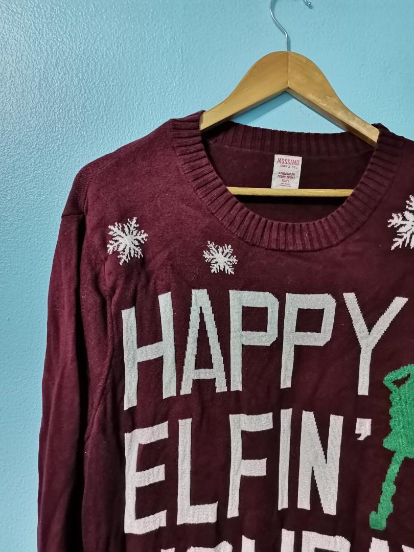 Happy elfin holiday sweater top
