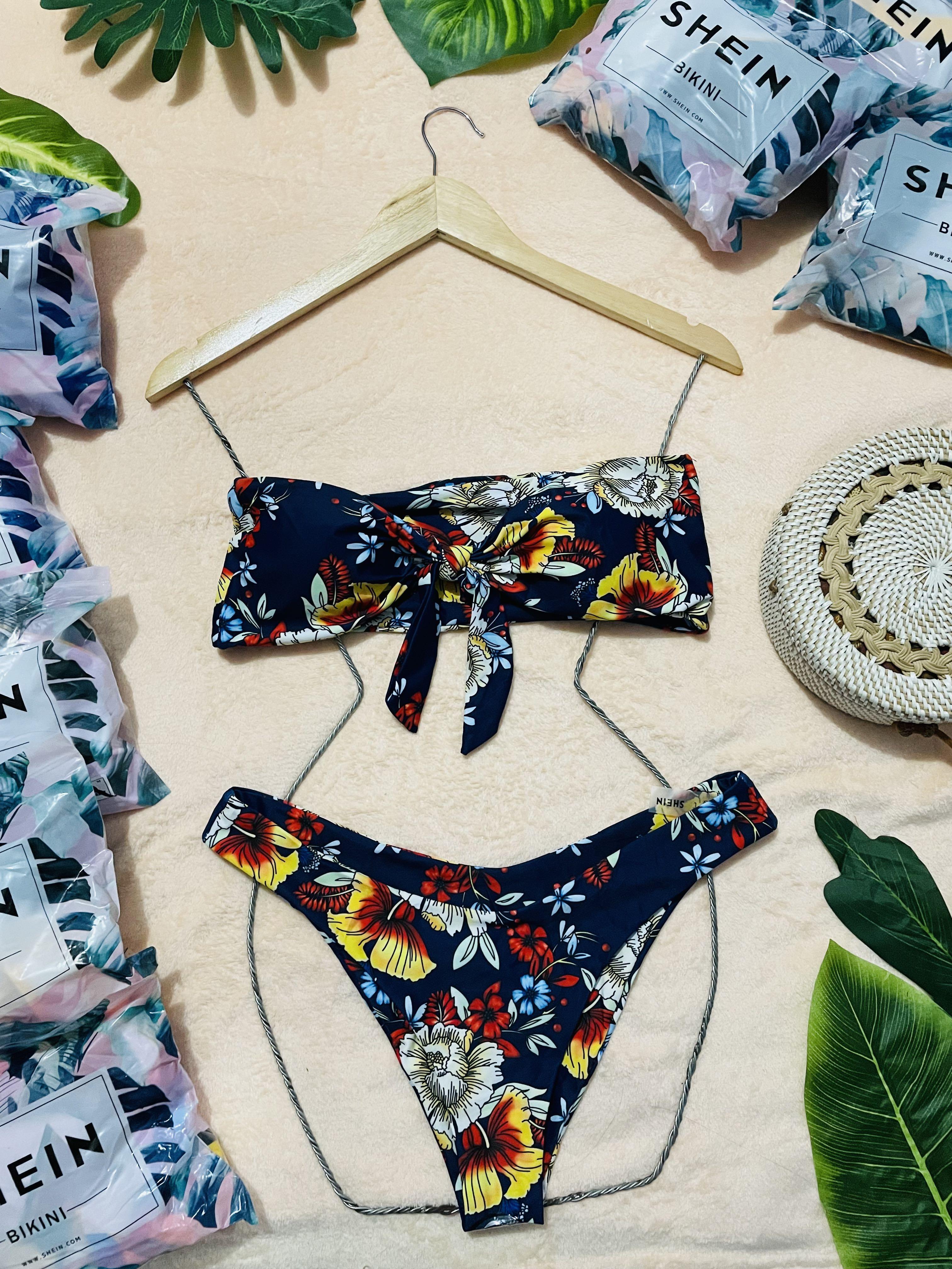 Navy Blue Floral Bandeau Bikini (Category: Bikinis & Swimsuits) located in Makati City. Submitted by cathgarc (Listing ID 1127764345, Image 1). Description: Navy blue tube padded top. Tie front Size: Large ✅ Brand New ✅ With individual pouch ✅ With Hygienic Sticker ✅ With Brand / Size tags HOW TO ORDER: ⭐ Check item price. Send an offer. ⭐ Send Name, Address, Contact Number and screenshot of item via chat 💵 Mode of payment via GCash / Bank trans