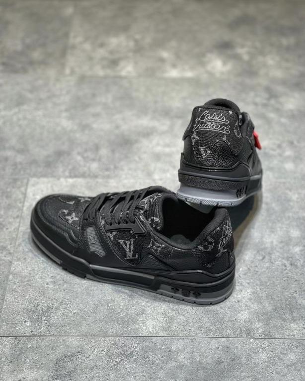 Louis Vuitton x Nigo x Human Made LV Trainer Sneakers - Black