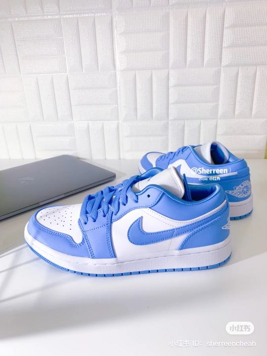 university blue aj 1 low