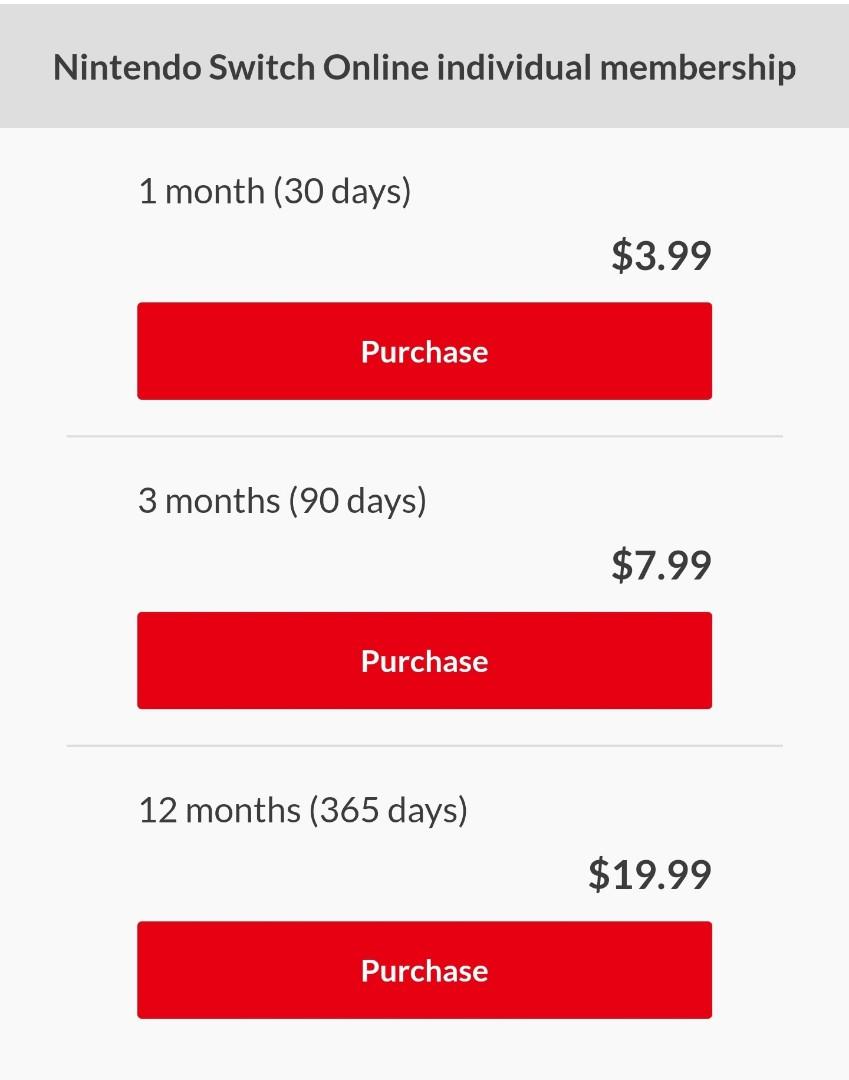 [CLOSED] Nintendo Switch Online Family Membership, Video Gaming, Video