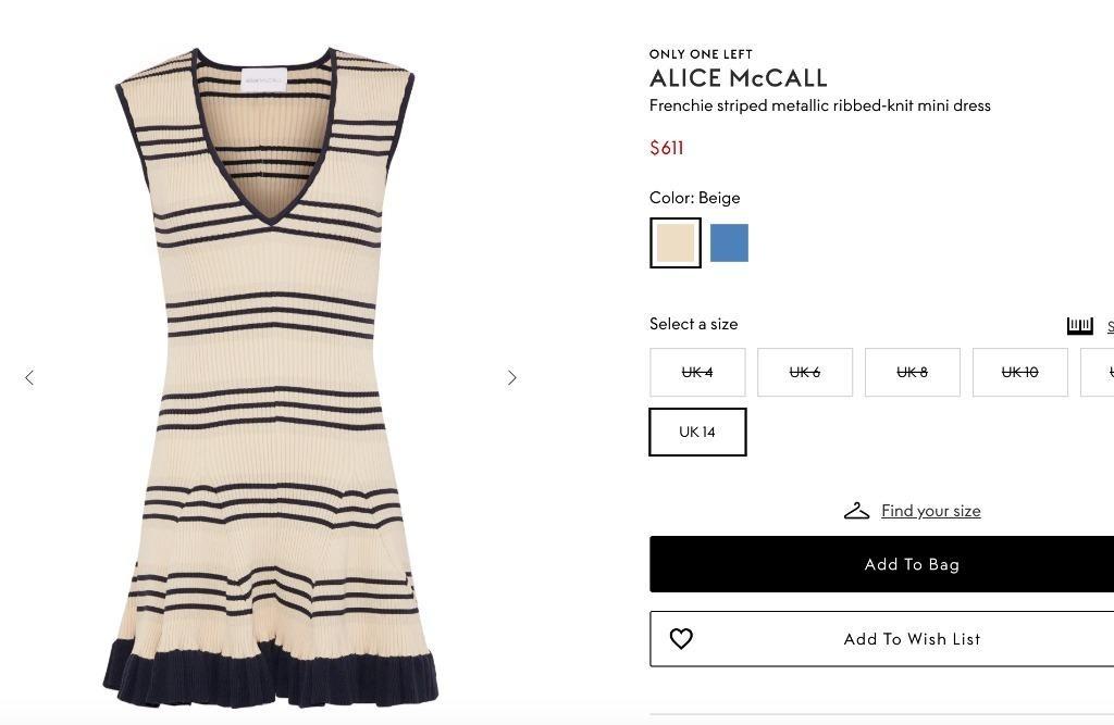 Alice mccall deals frenchie dress