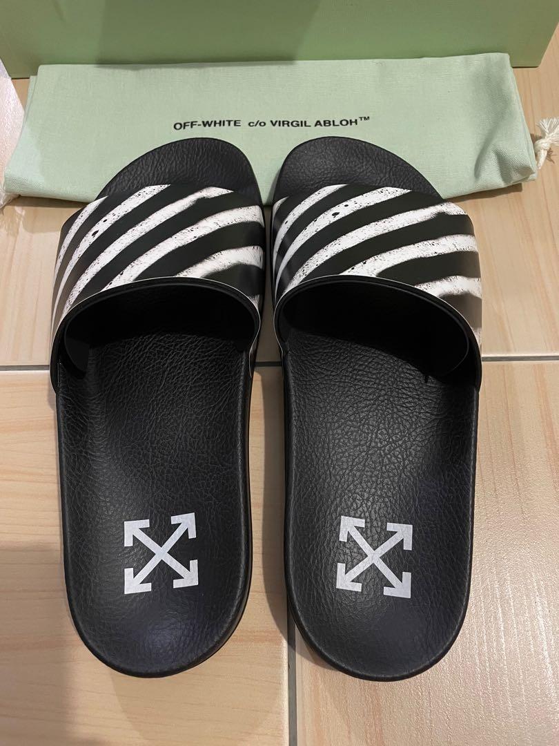 Off white spray slides hot sale