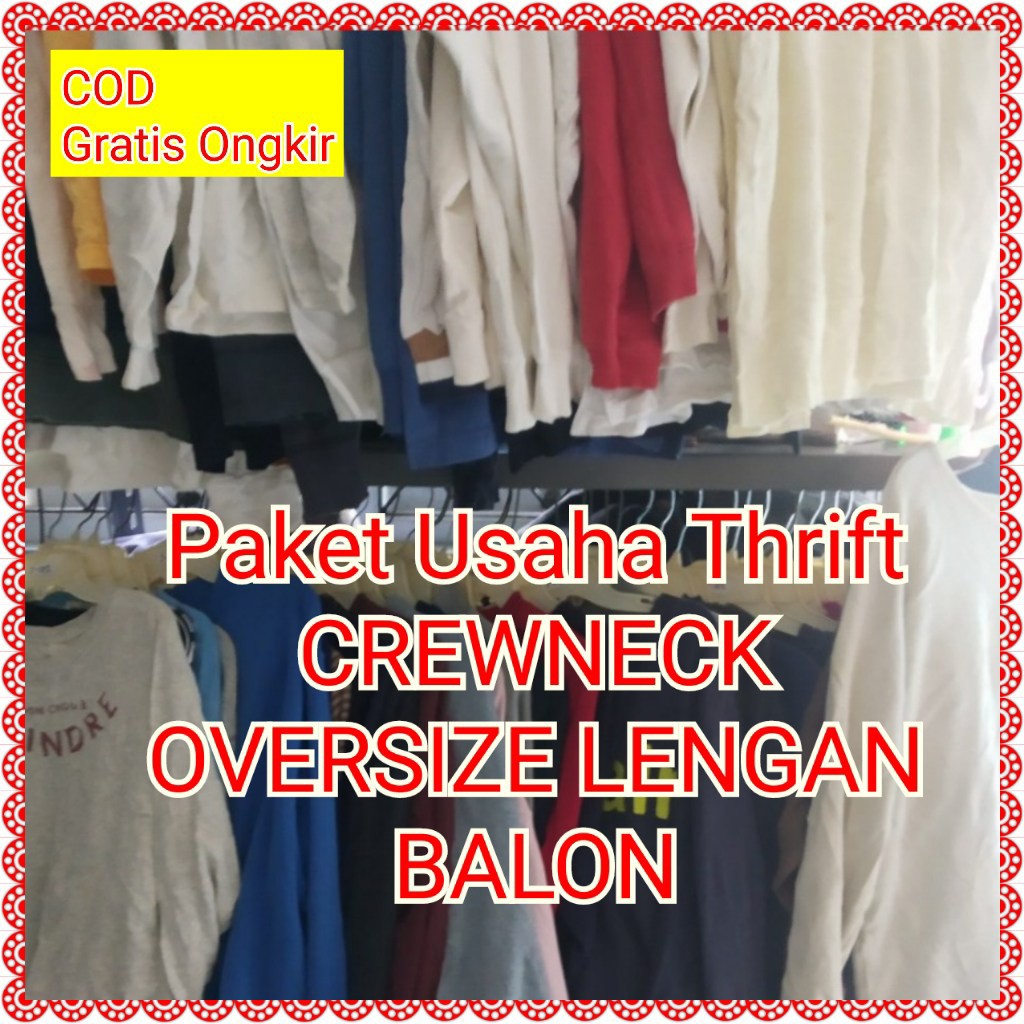 Paket usaha on sale thrift sweater oversize