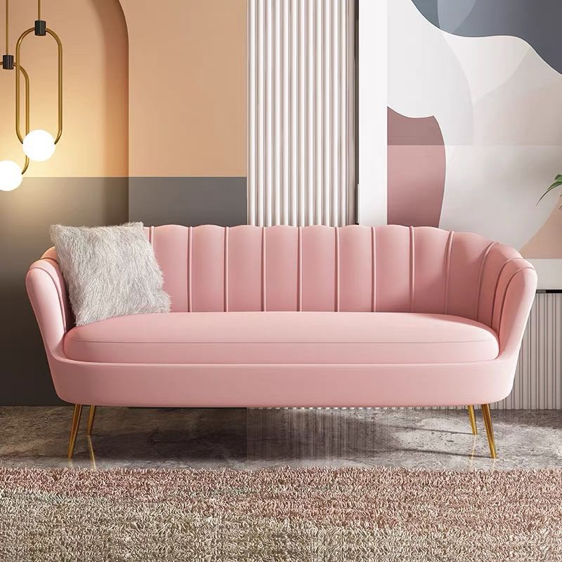 Pink suede sales armchair
