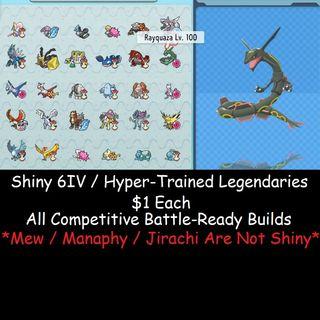 Pokemon Brilliant Diamond & Shining Pearl Shiny 6IV Legendary Pokemon / Battle Ready