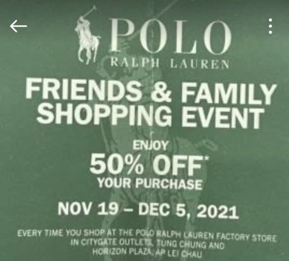 Polo friends and family coupon top